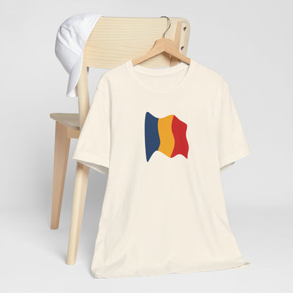 Romanian Flag Unisex Short Sleeve Tee, Casual Shirt, Travel T-Shirt, Gift for Romanians, Summer Outfit, Everyday Wear