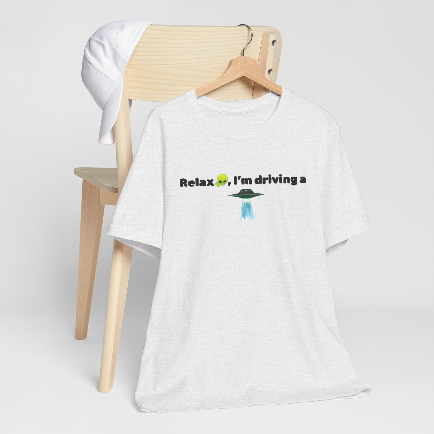 Alien Driving Unisex Tee - Fun Casual Shirt, Gifts for UFO Lovers, Quirky Humor T-Shirt, Perfect for Road Trips, Unique Birthday Present