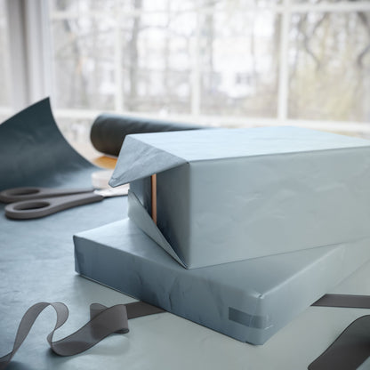 Gradient Ombre Wrapping Paper Roll — Coastal Blue to Cream Gift Wrap
