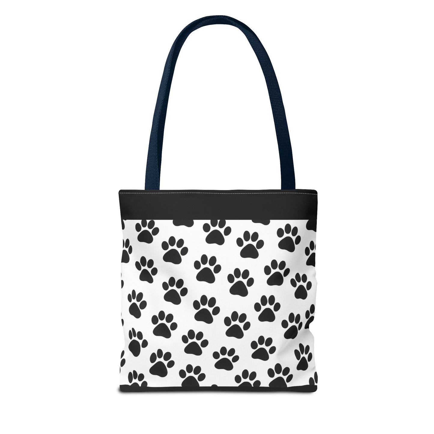 Eco-friendly tote bag with paw print design, perfect for dog and cat lovers, made by Printify.