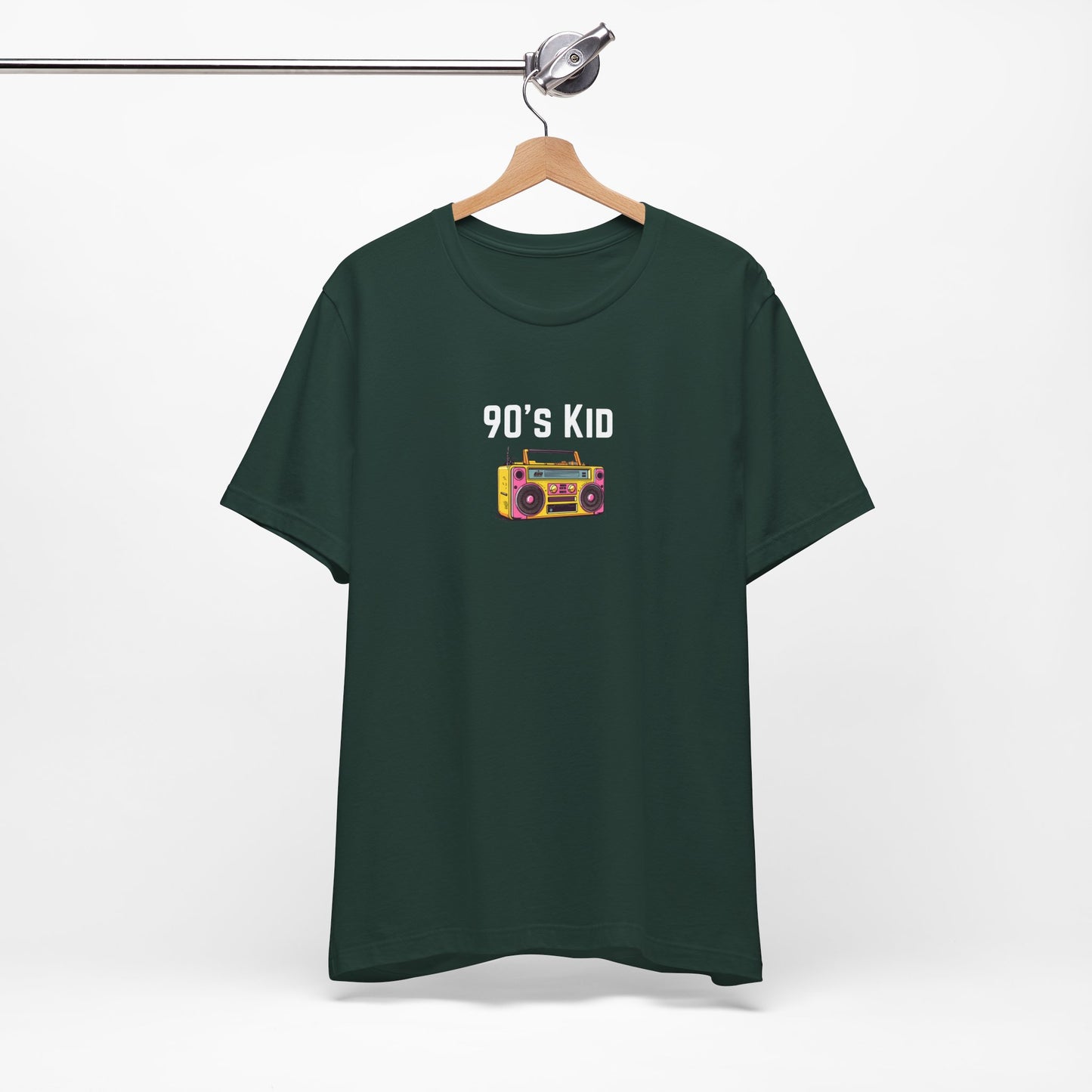 Retro Boombox Tee — 90s Kid Graphic T-Shirt