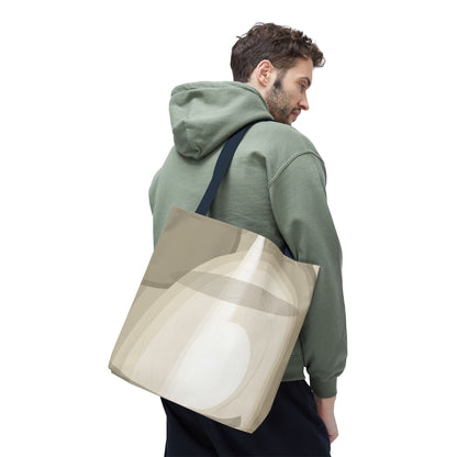 Neutral Abstract Light Beam Tote Bag | Minimalist Geometric Pattern