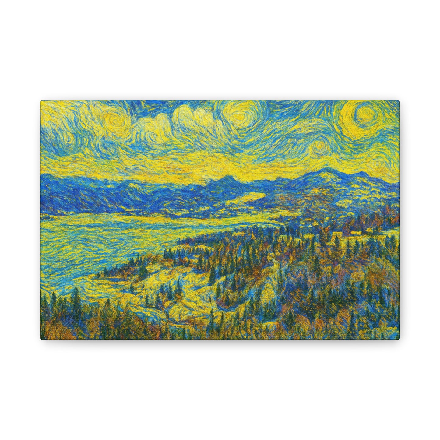 Vibrant Canvas Art, Framed Wall Decor, Modern Home Decor, Landscape Painting, Gift for Art Lovers, Art for Living Room