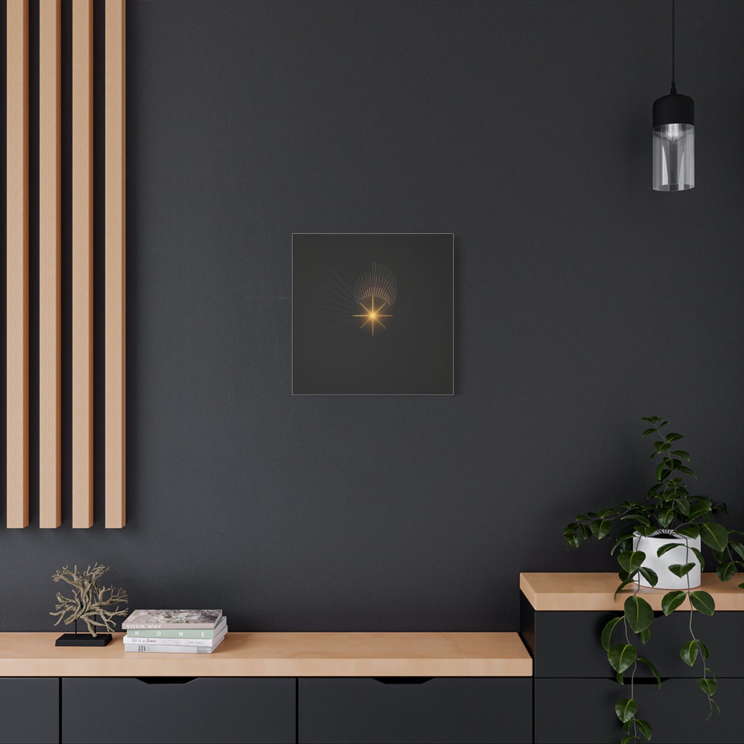 Abstract Golden Starburst Canvas