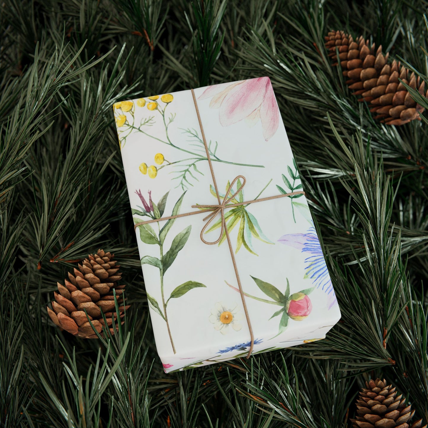 Floral Peony Wrapping Paper Roll — Watercolor Garden Gift Wrap for Mother's Day & Spring Celebrations