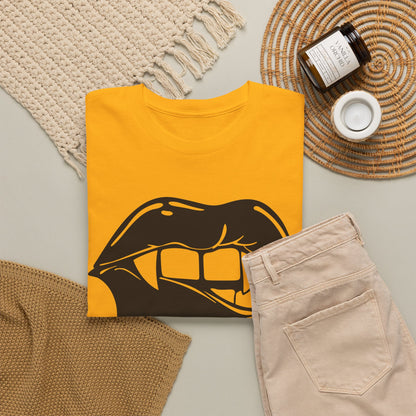 Edgy Graphic Tee - Dripping Lips Design - Unisex Heavy Cotton Tee