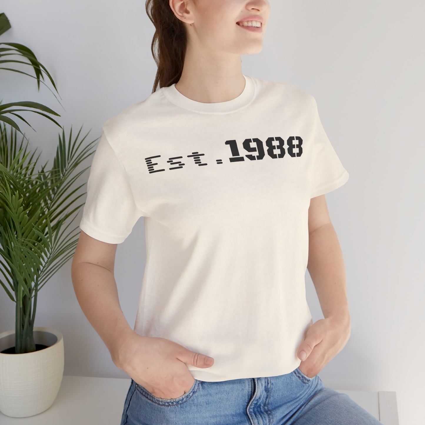 Est. 1988 Unisex Jersey Tee, Vintage Birthday Shirt, Casual Everyday Wear, Gift for Him or Her, Anniversary Celebration Tee