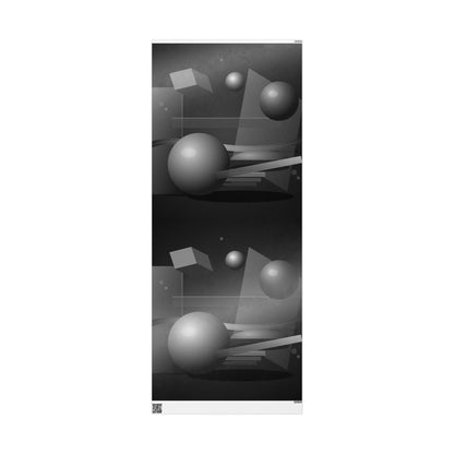 Geometric Shapes Black & Gray Wrapping Paper | Gift Wrap Roll