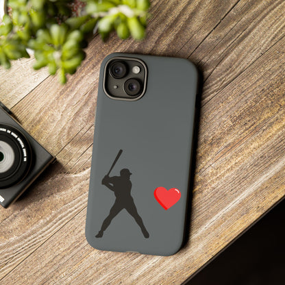 Printify Baseball Love phone case featuring a sports-themed design, perfect for sports lovers and Father's Day gift.