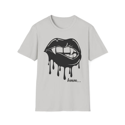 Edgy Graphic Unisex T-Shirt - Dripping Mouth Design, Cool Tee, Trendy Shirt, Hipster Top, Streetwear, Alternative Fashion, Holiday Gift