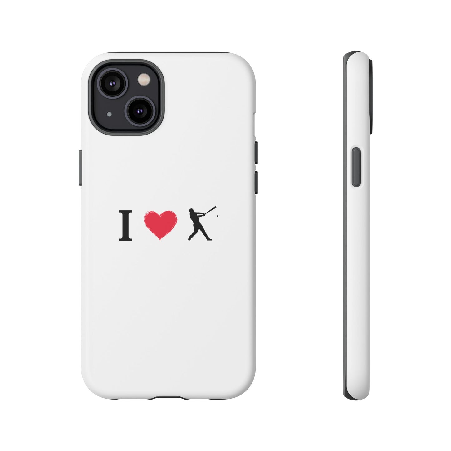 Baseball Love Phone Case, Tough Cases for Sports Lovers, i Heart Baseball Protection, Gift for Players, Cute Sports Case - TRV
