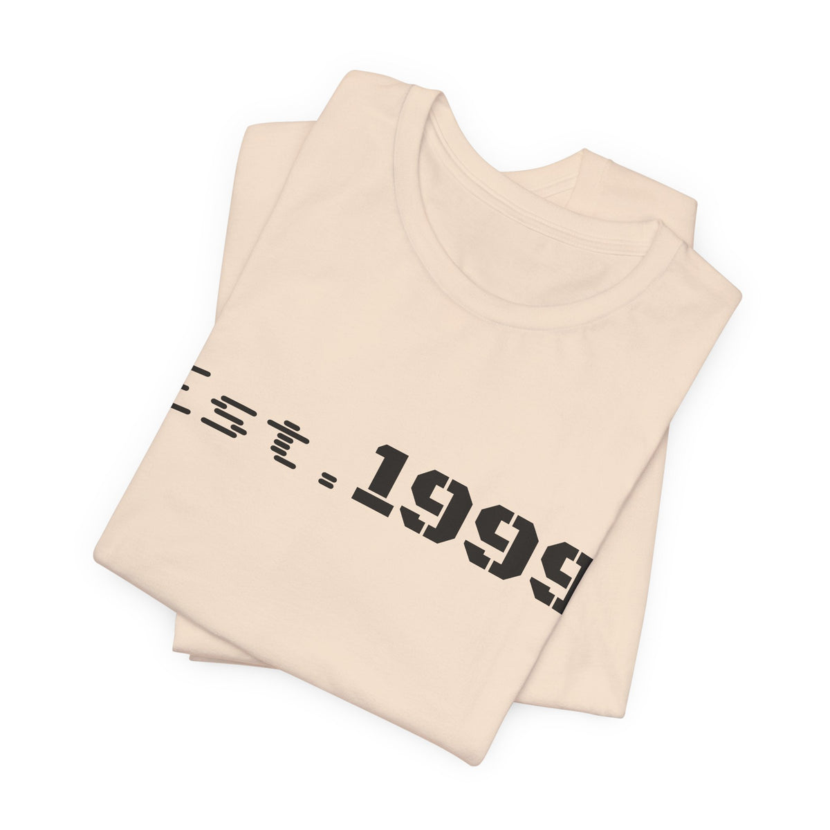 Vintage minimalist Est. 1999 T-Shirt by Printify featuring a simple birth year design on soft cotton fabric.