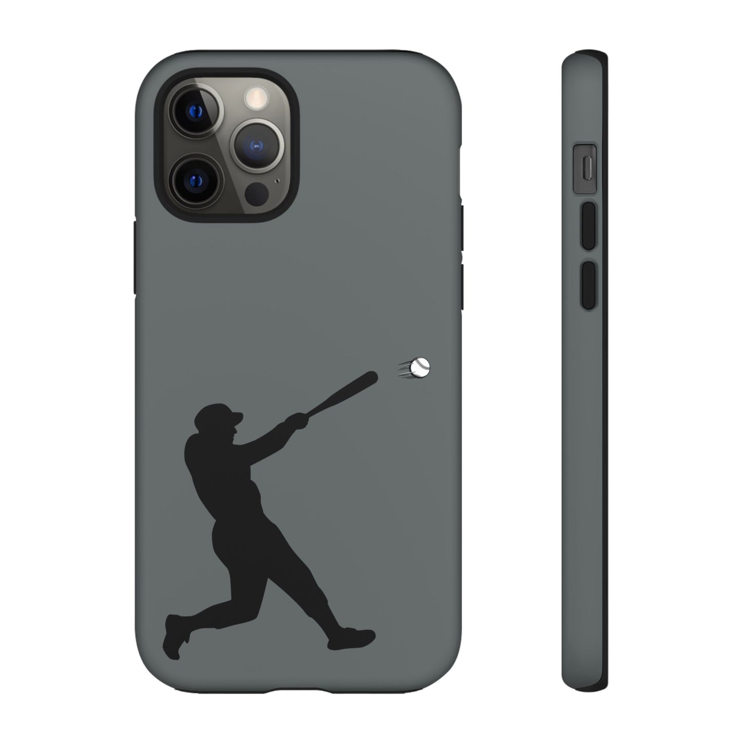 Printify baseball batter phone case, a tough protective smartphone cover featuring a baseball player design for fans.