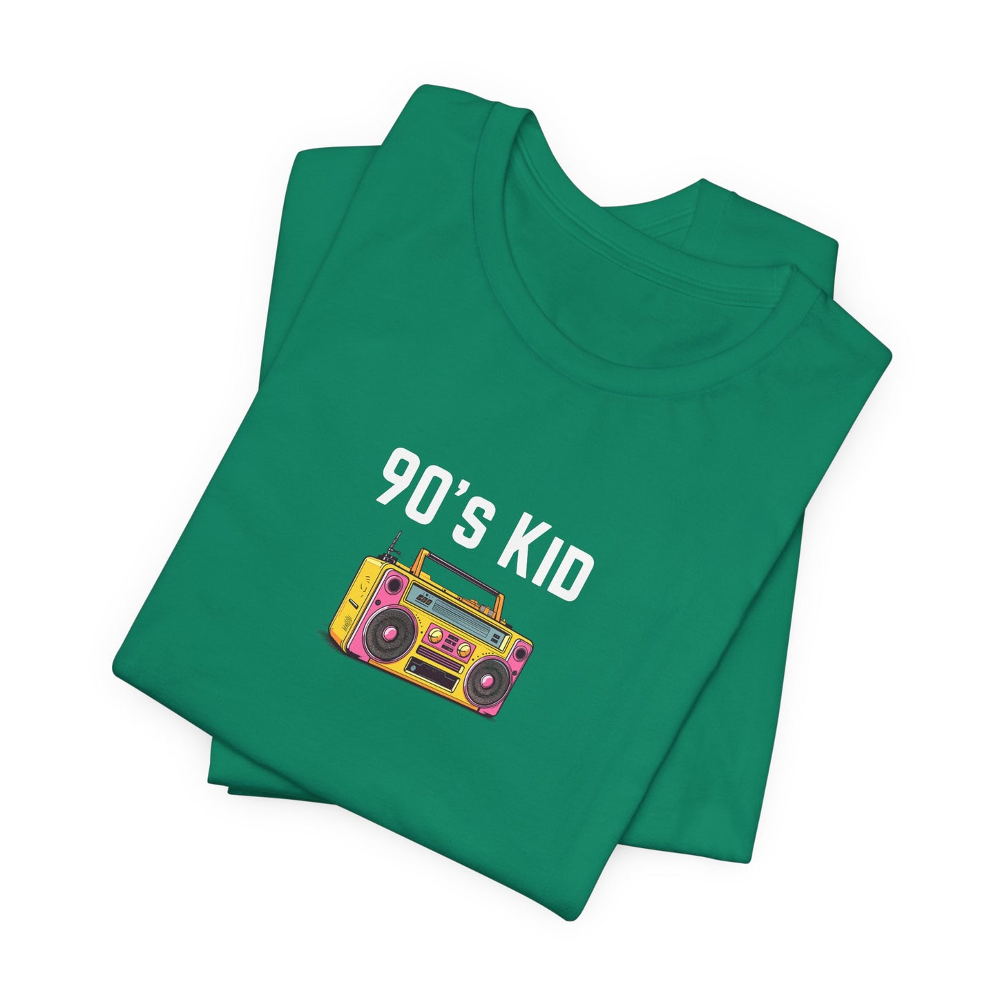 Retro Boombox Tee — 90s Kid Graphic T-Shirt