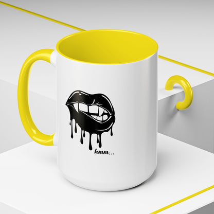 Vampire Lip Accent Coffee Mug - 11oz & 15oz - Unique Halloween Gift