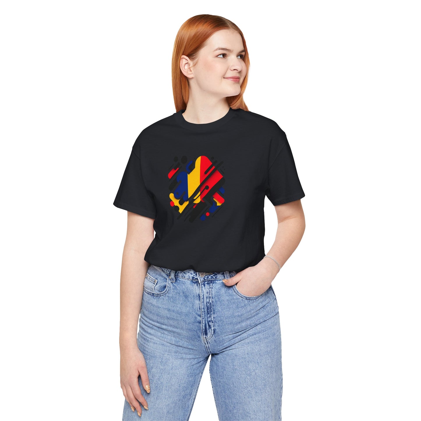 Artistic Heart Unisex Jersey Tee - Vibrant Graphic Tee, Casual Wear, Gift for Art Lovers, Birthday Surprise, Everyday Comfort - TRV