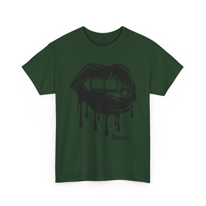 Edgy Graphic Tee - Dripping Lips Design - Unisex Heavy Cotton Tee