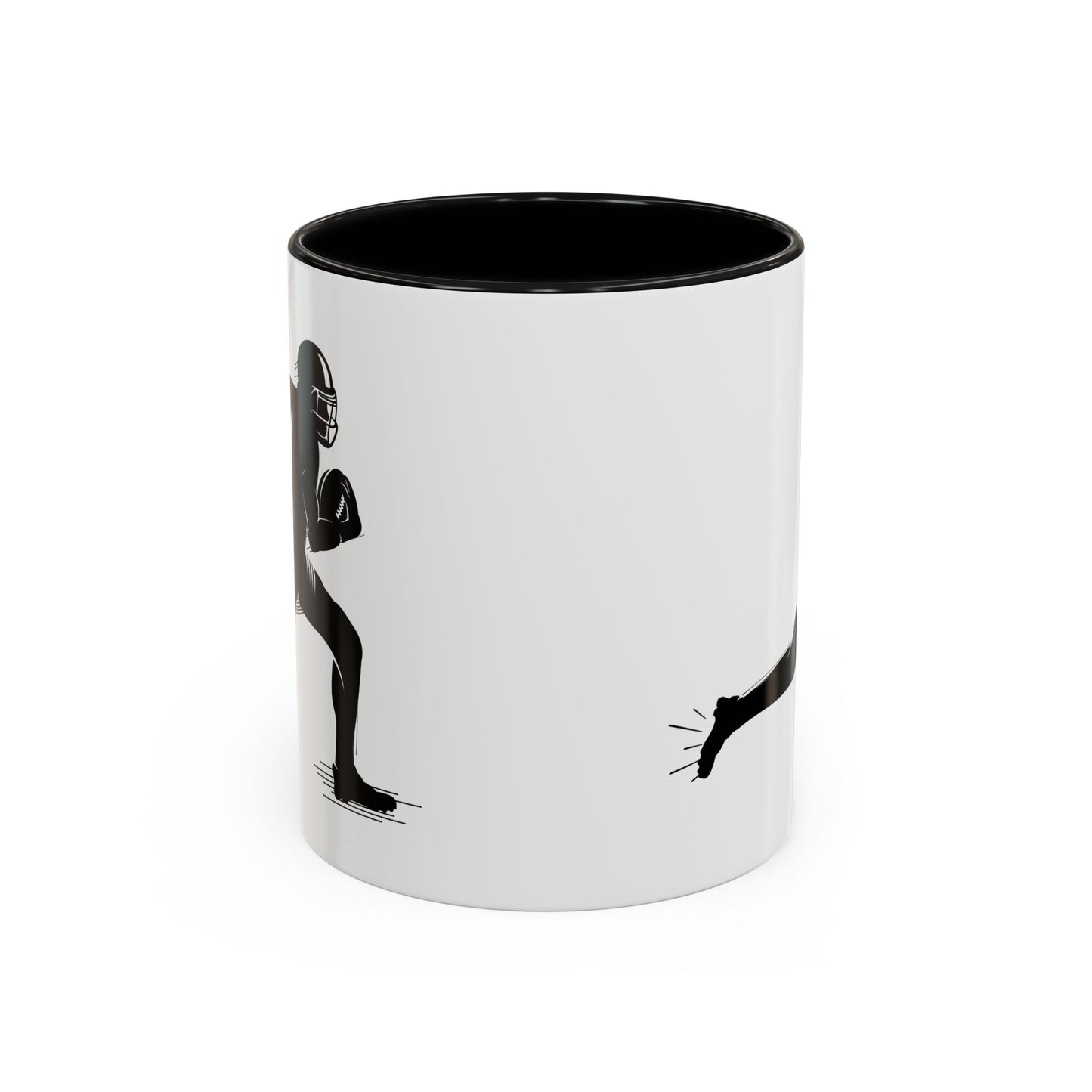 Football Player Themed Accent Coffee Mug, Sports Fan Gift, Unique Mug for Athletes, Coffee Lover, Game Day Essential - TRV