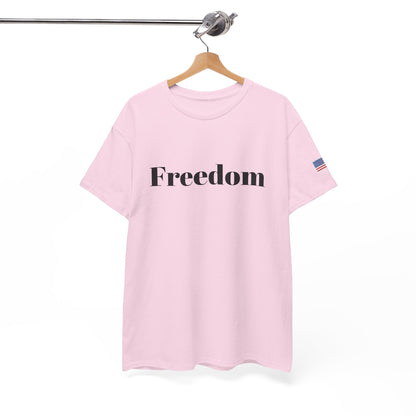 Freedom script tee | T-Shirt, American flag sleeve - TRV