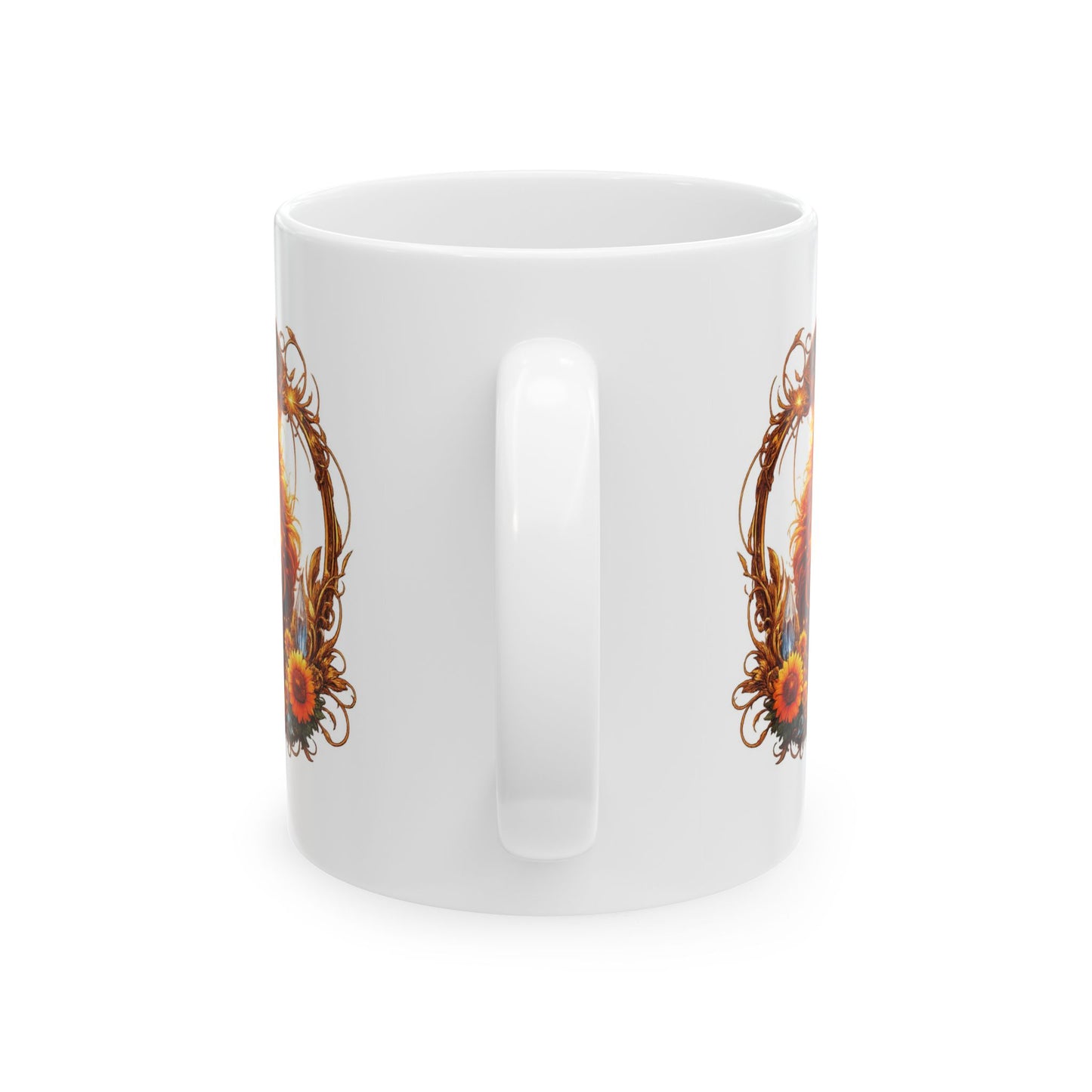 Leo Zodiac Sign Illustration Mug | Ceramic Coffee Cup