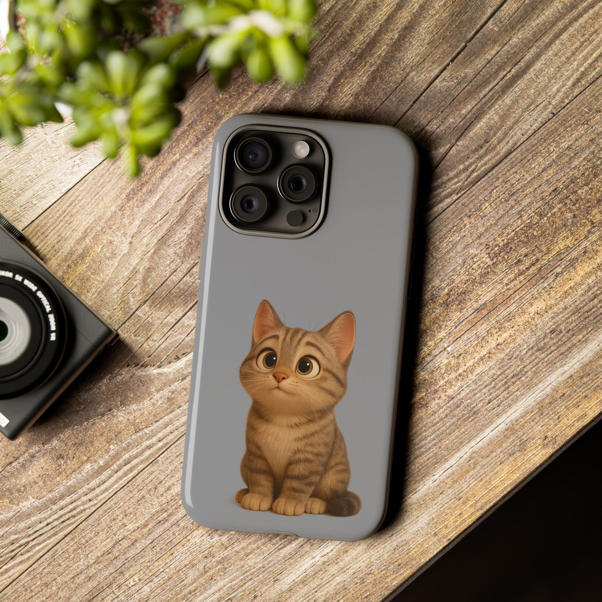 Cute Cat Phone Case, Kawaii Pet Accessory, Gift for Cat Lovers, Animal Phone Cover for Kids, Unique Kitty Design, Birthdays, Holidays - TRV
