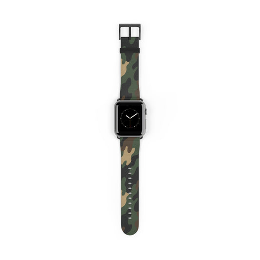 Camouflage Silicone Watch Band — Green Camo Apple Watch Strap