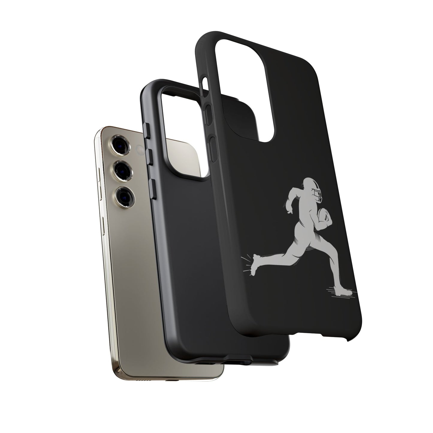 Football Player Phone Case, Tough Cases, Sports Phone Cover, Gift for Athletes, iPhone & Samsung Accessories, Running Player Design - TRV