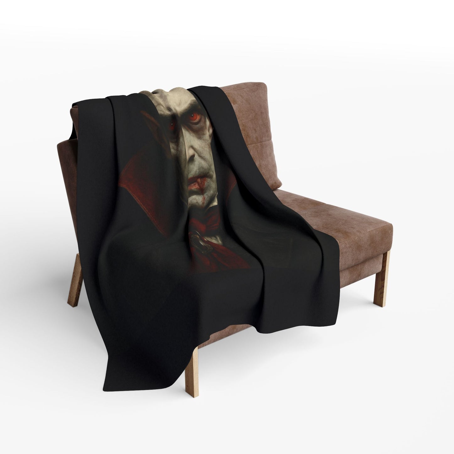 Spooky Vampire Arctic Fleece Blanket | Cozy Halloween Decor, Gothic Home Accent, Warm Throw for Movie Nights, Vampiric Gifts