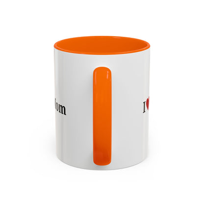 I Love Mom Accent Coffee Mug - Perfect Gift for Mother's Day & Special Occasions - TRV