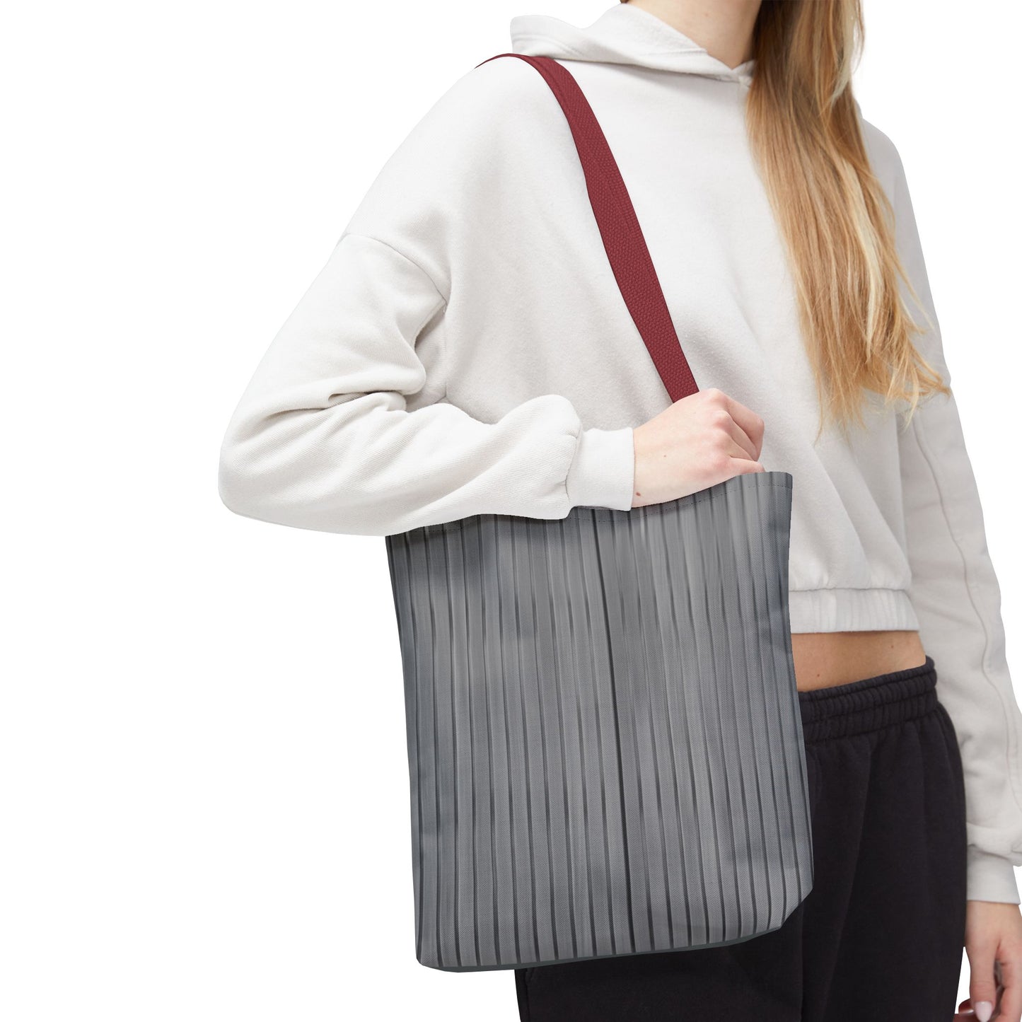 Stylish Gray Striped Tote Bag for Everyday Use - TRV