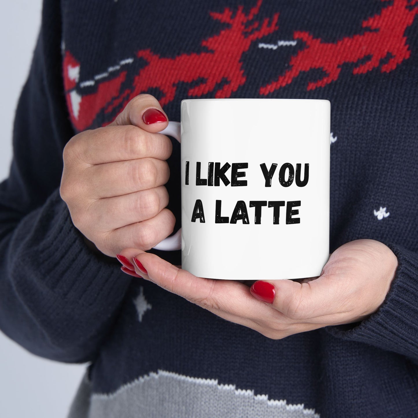 Cute Coffee Mug - I Like You A Latte - Funny Gift for Coffee Lovers, Birthday, Friend Gift, Valentine's Day - TRV