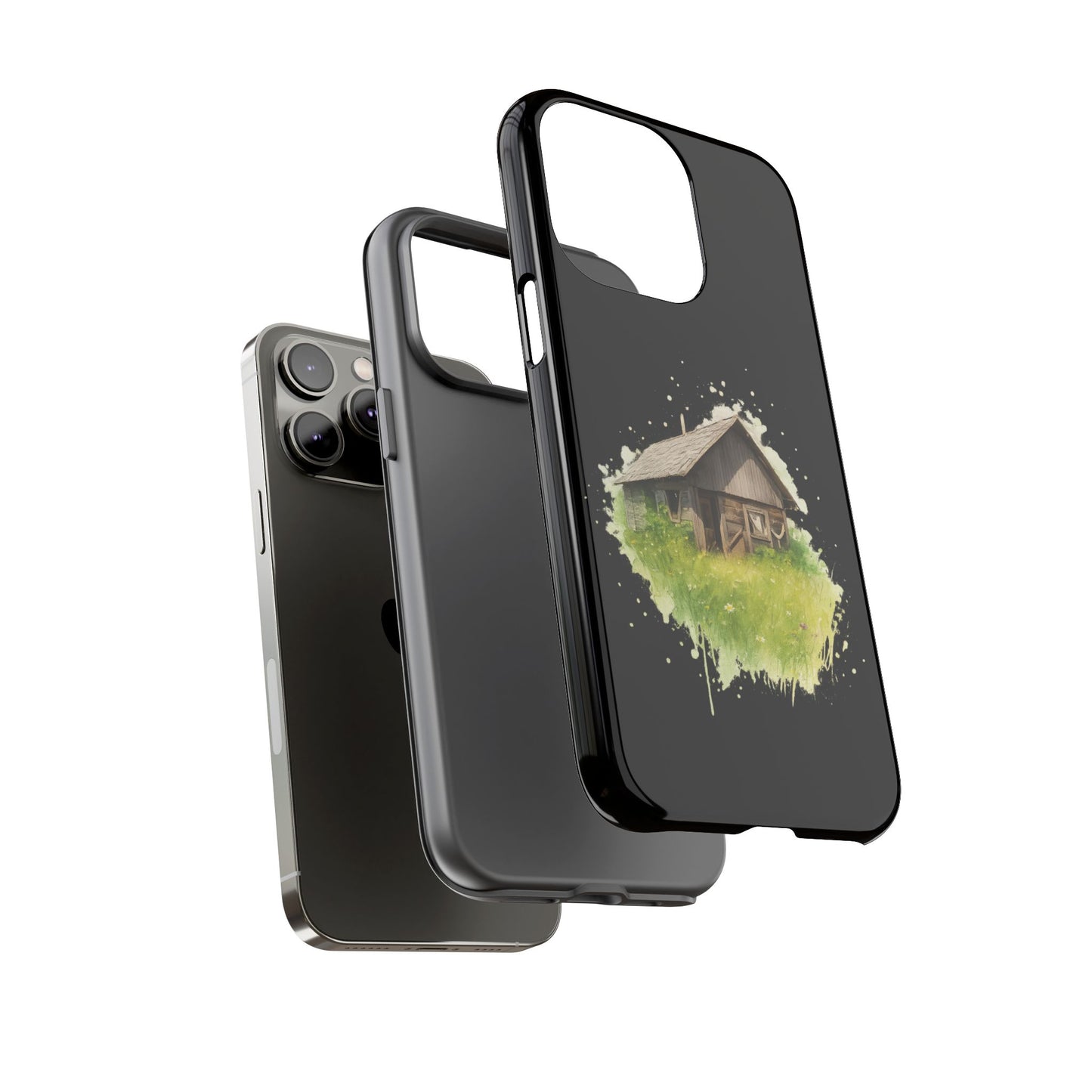 Rustic Farmhouse Phone Case, Cute Cottage Design, Tough Cases for Nature Lovers, Eco-Friendly Gift, Customizable Tech Accessories - TRV