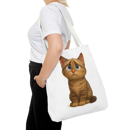 Cute Cat Tote Bag, Animal Lover Gift, Shopping Tote, Reusable Bag, Cute Merchandise, Eco-Friendly Gift - TRV