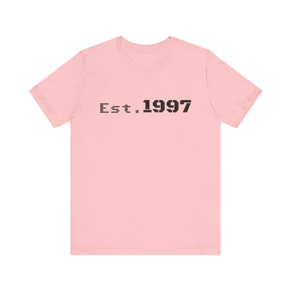 Vintage 1997 Established T-Shirt by Printify, featuring classic design and soft cotton fabric, perfect for casual wear.