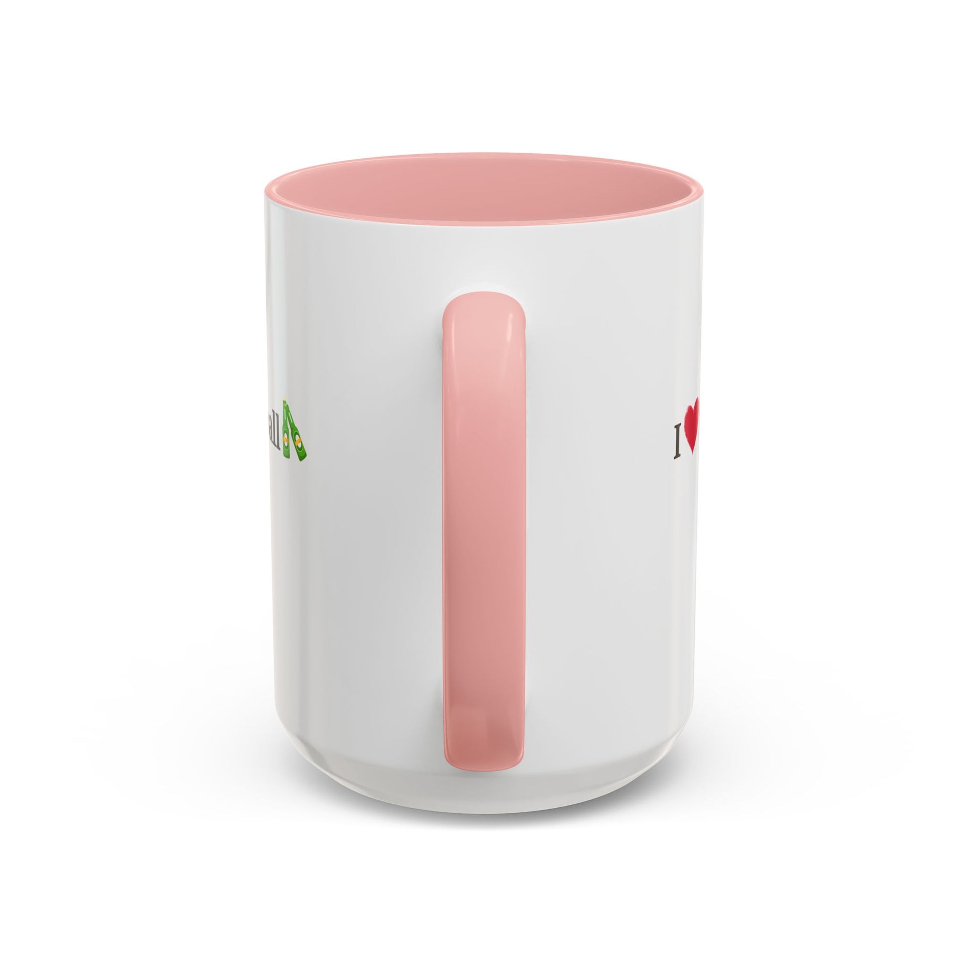 I Love Football Accent Coffee Mug, Perfect Gift for Sports Lovers, Football Enthusiasts, Unique Mug for Game Days, Home or Office Decor - TRV