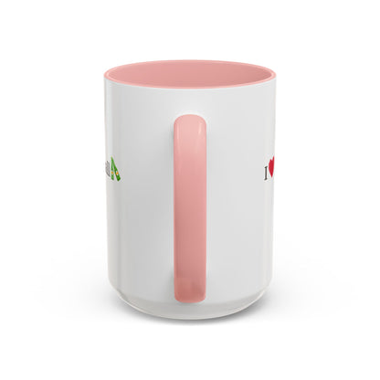 I Love Football Accent Coffee Mug, Perfect Gift for Sports Lovers, Football Enthusiasts, Unique Mug for Game Days, Home or Office Decor - TRV