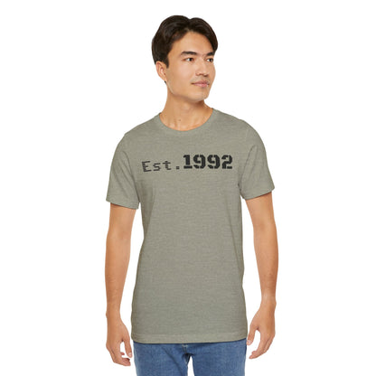 Est. 1992 Unisex Jersey Tee - Retro Birthday Gift, Casual Wear, Cool Vintage T-Shirt, Gift for Him, Gift for Her - TRV