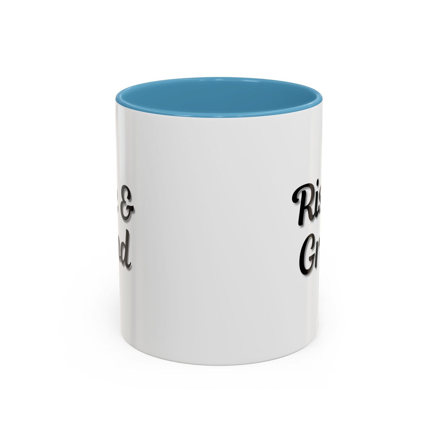 Rise & Grind Coffee Mug – Motivational Black Accent Mug for Daily Inspiration - TRV