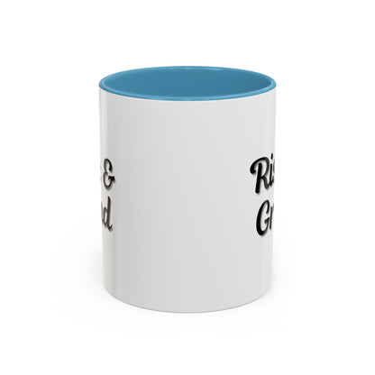 Rise & Grind Coffee Mug – Motivational Black Accent Mug for Daily Inspiration - TRV