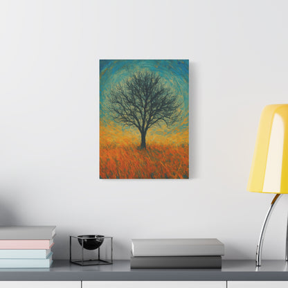 Artistic Tree Canvas Wall Art, Matte Stretched Canvas, Natural Decor for Home, Office, Gift for Nature Lovers, Bohemian Wall Decor