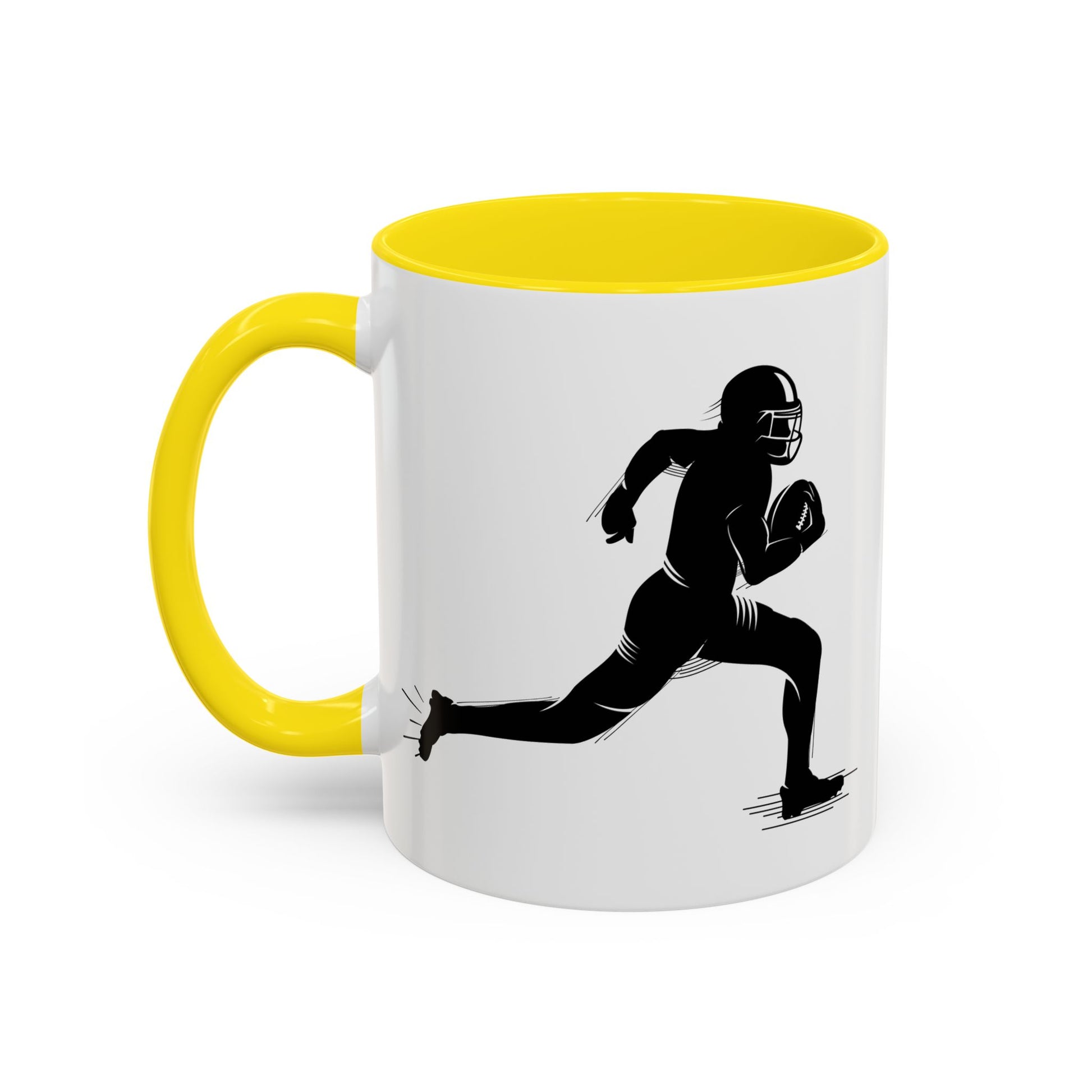 Football Player Themed Accent Coffee Mug, Sports Fan Gift, Unique Mug for Athletes, Coffee Lover, Game Day Essential - TRV