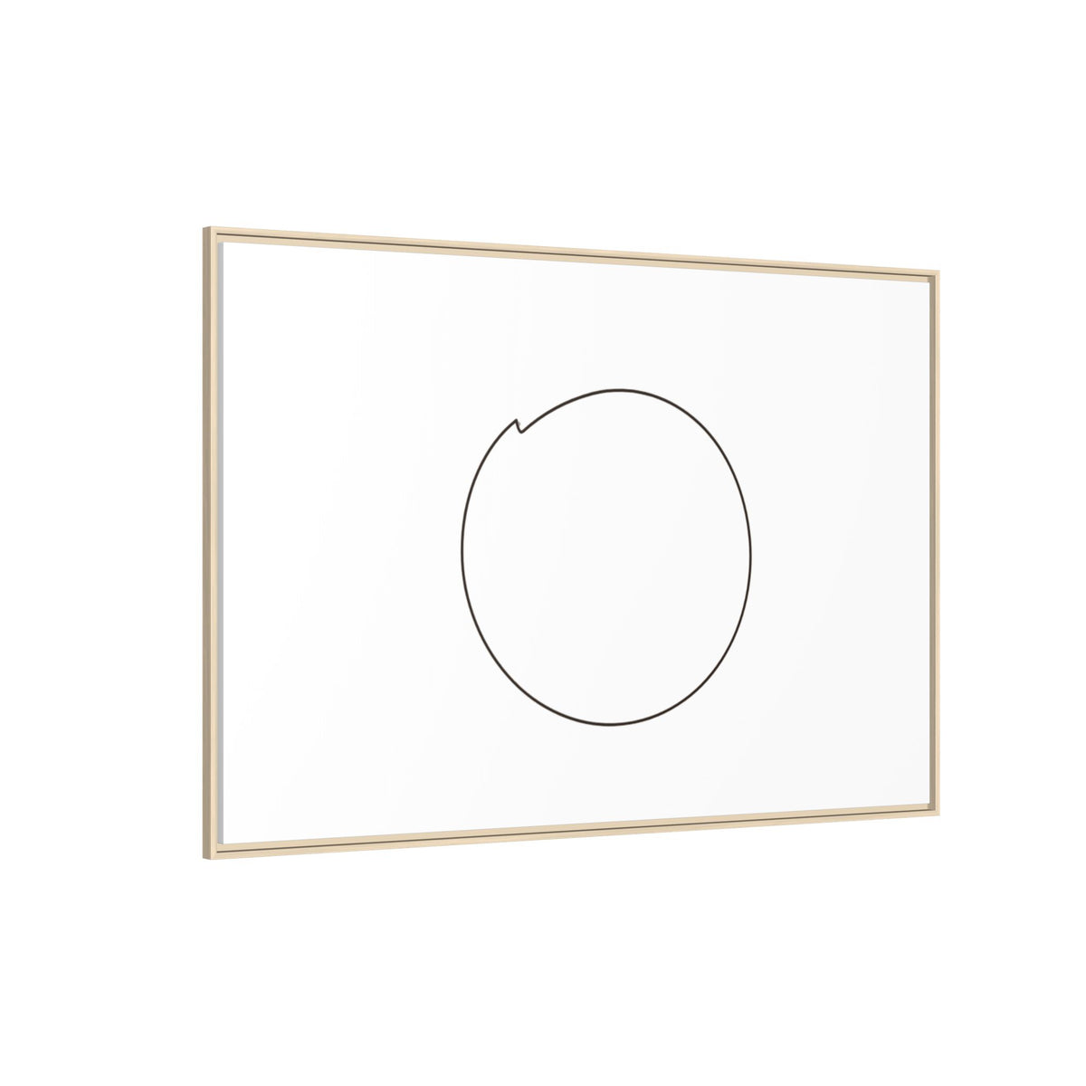 Framed matte canvas wall art featuring a minimal circular line design by Printify, perfect for modern home decor.