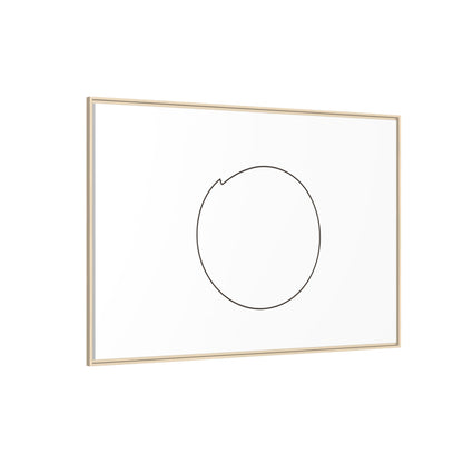 Framed matte canvas wall art featuring a minimal circular line design by Printify, perfect for modern home decor.