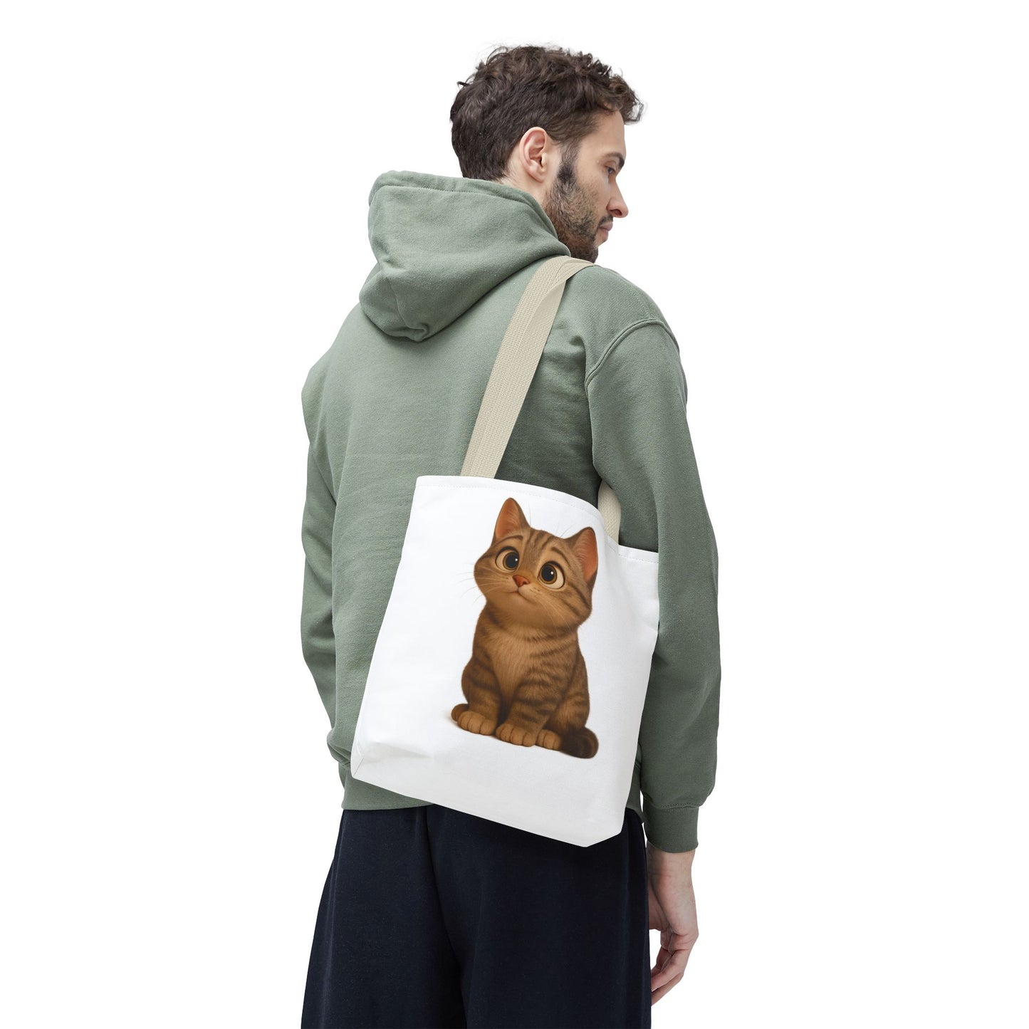 Cute Cat Tote Bag - Perfect for Animal Lovers, Eco-Friendly Carryall, Beach Bag, Shopping Tote, Gift for Cat Owners - TRV