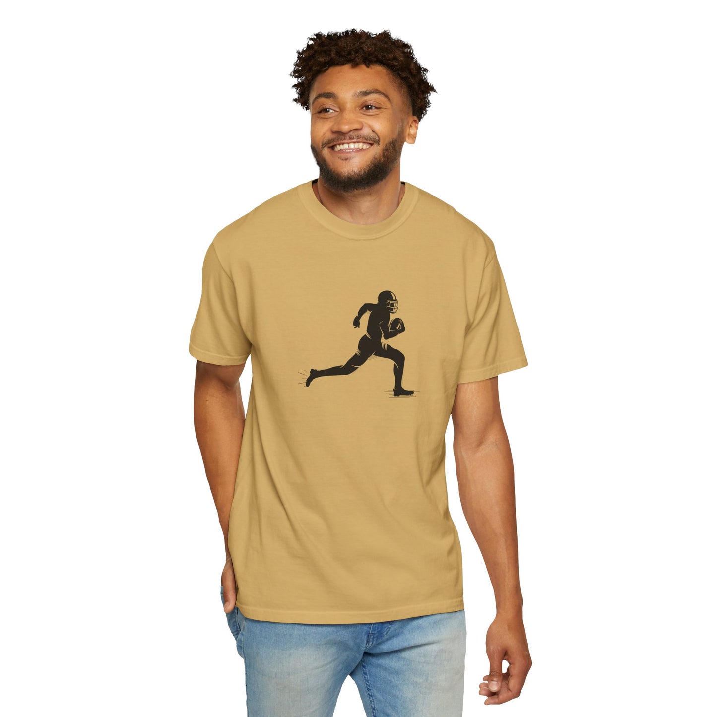 Football Player Graphic Unisex T-Shirt, Casual Sports Tee, Gift for Athletes, Workout Shirt, Everyday Wear, Unique Running Apparel