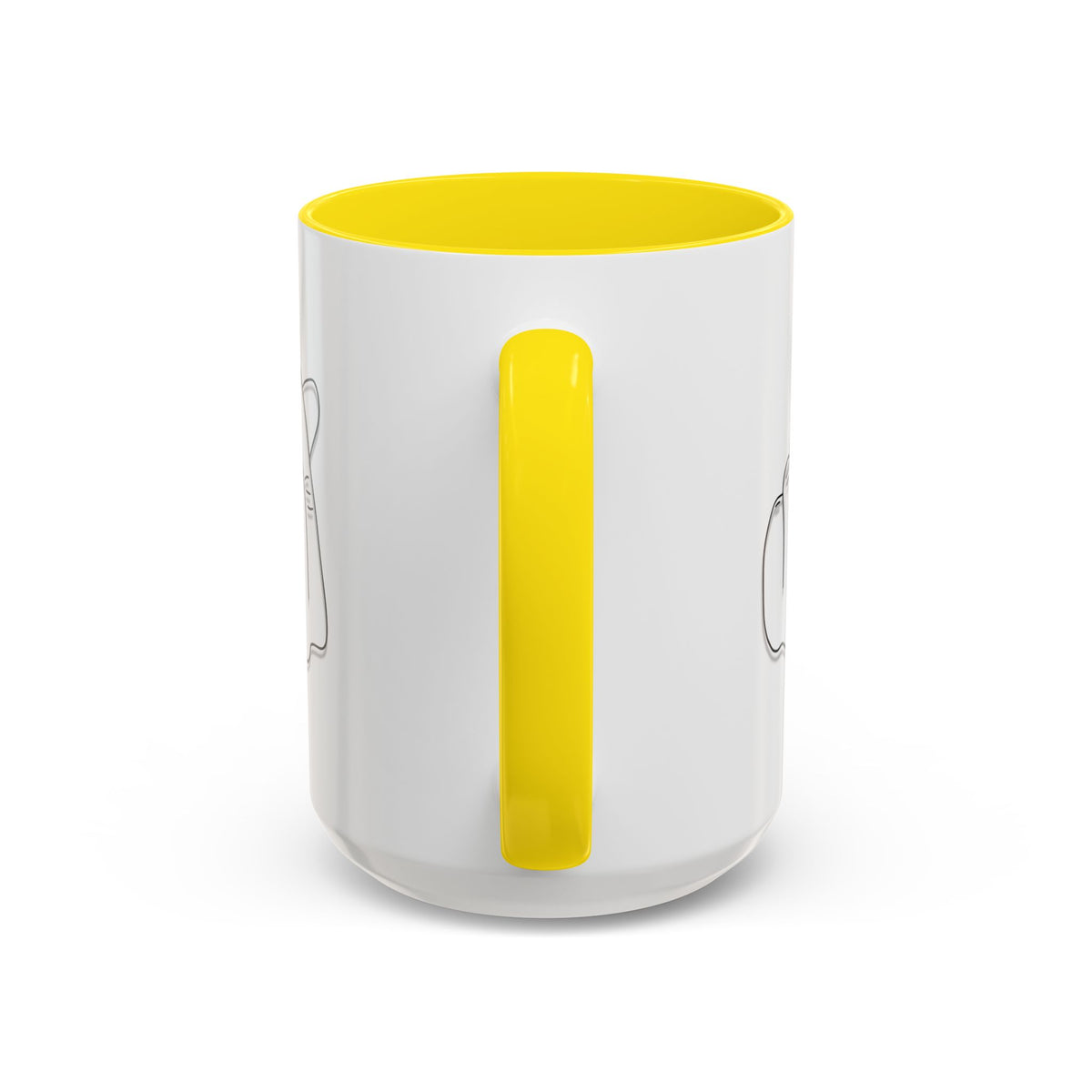 Minimal Korean finger heart accent mug by Printify, 11oz or 15oz ceramic coffee mug with simple design and clean white finish.
