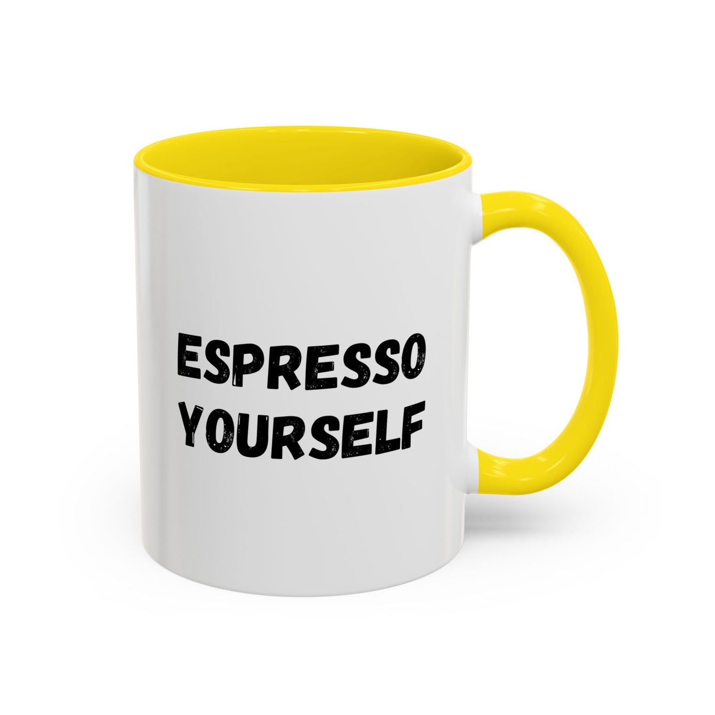 Espresso Yourself Coffee Mug - Fun Black Accented Mug for Coffee Lovers, Great Gift for Birthdays, Christmas, and Housewarming