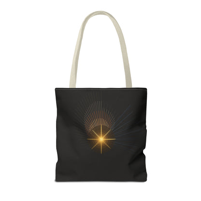 Radiant Starburst Tote Bag | Golden Light Celestial Design - TRV