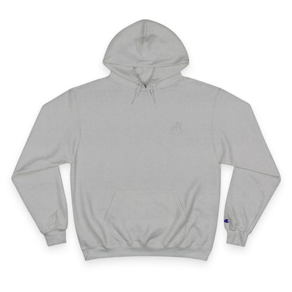 Minimalist Champion Hoodie with Hand Gesture Design