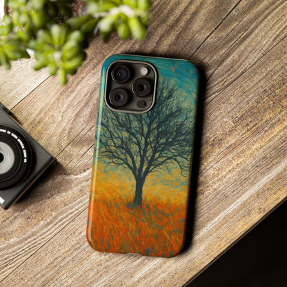Artistic Phone Case with Tree Design, Nature Lover Gift, Unique Phone Cover, Holiday Present, Eco-friendly Tech Accessories - TRV